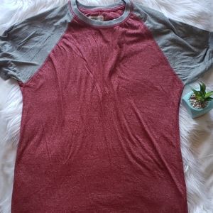 Alpha Beta Gray Red Crewneck T Shirt